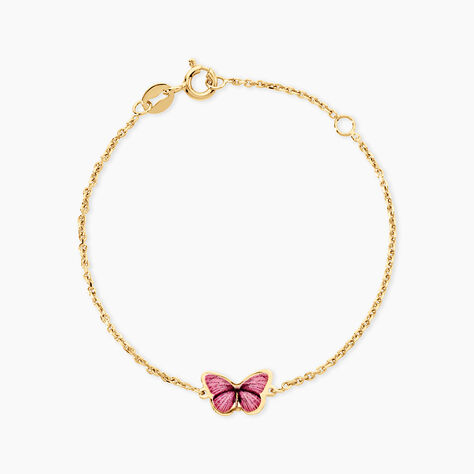 Bracelet Sulivia Papillon Argent Dor&eacute; A L'Or 750/1000 - Bijoux sans pierre Enfant | Histoire d&rsquo;Or