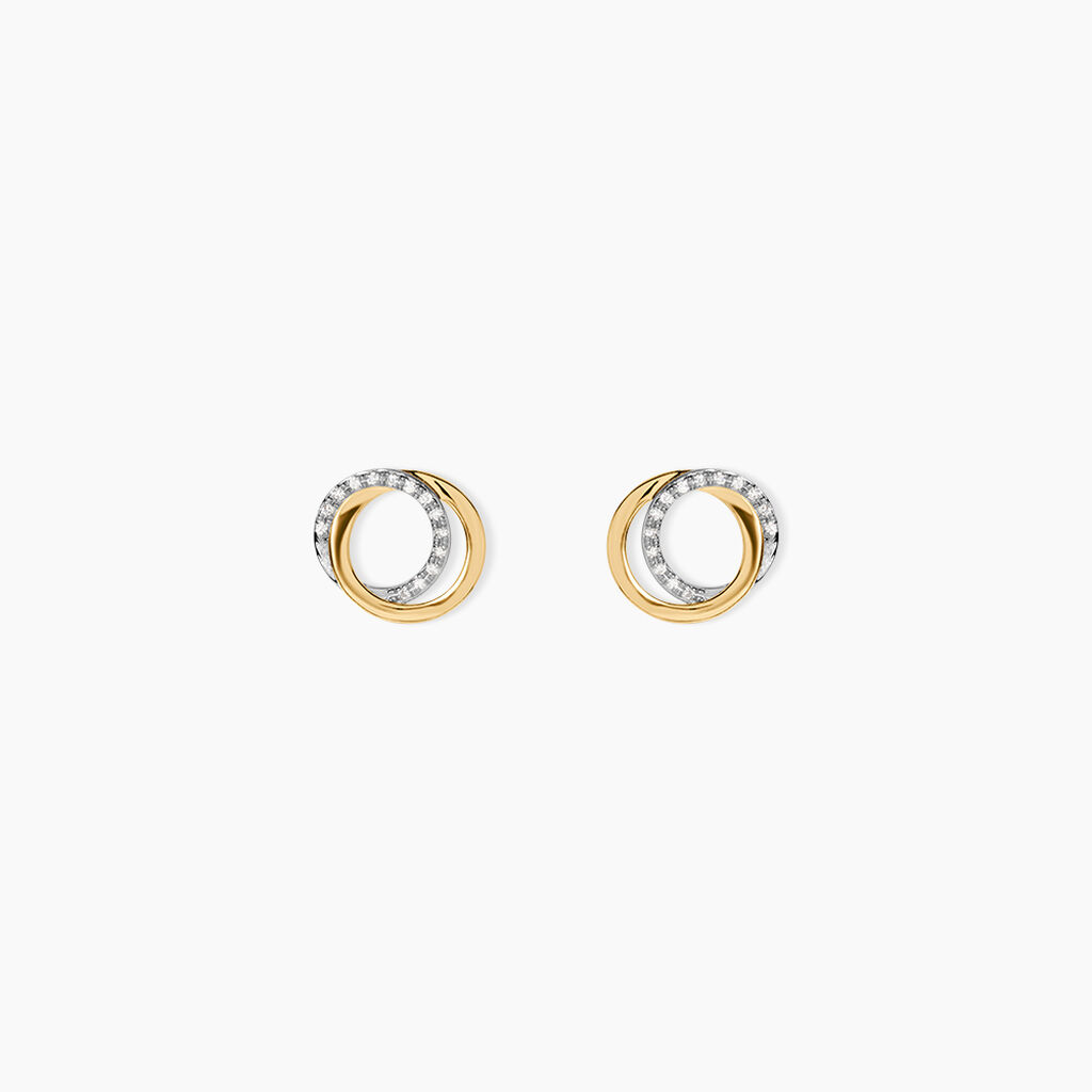 Boucles D'oreilles Or Jaune Tresha Diamants - Boucles d'oreilles pierres pr&eacute;cieuses Femme | Histoire d&rsquo;Or
