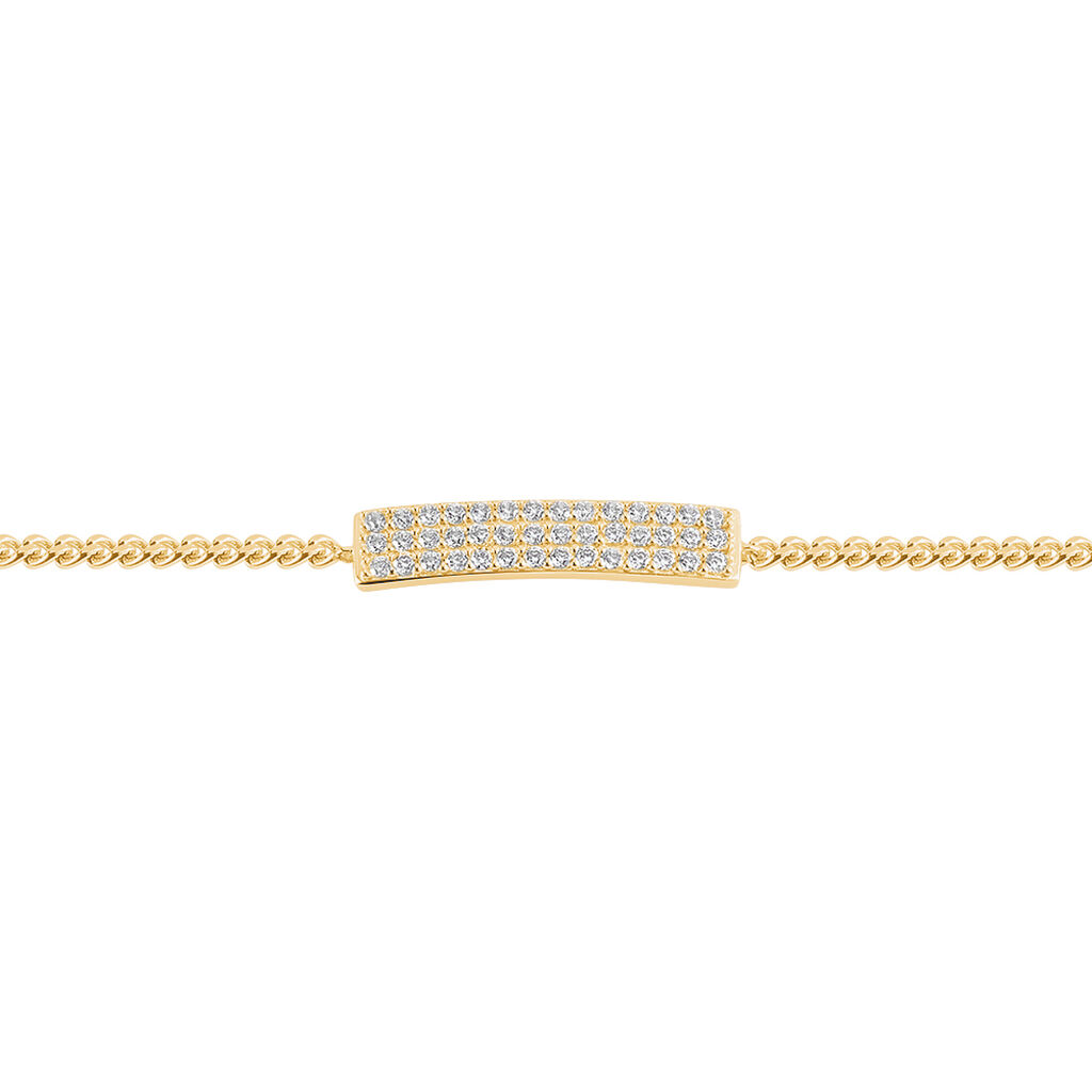 Bracelet Plaqué Or Jaune Maelyo Oxydes De Zirconium - Bracelets Femme | Histoire d’Or