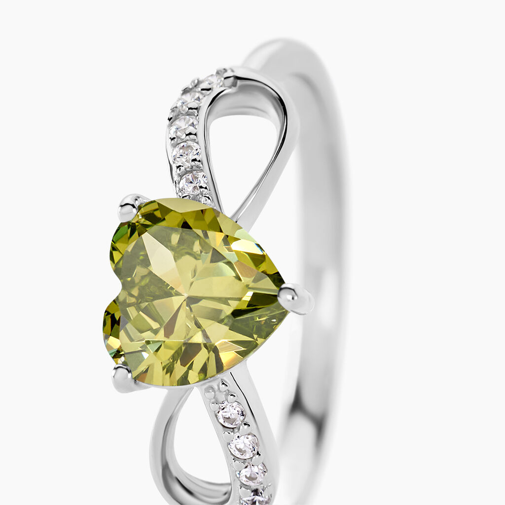 Bague Atieno Argent Blanc Oxyde De Zirconium - Bagues solitaires Femme | Histoire d’Or