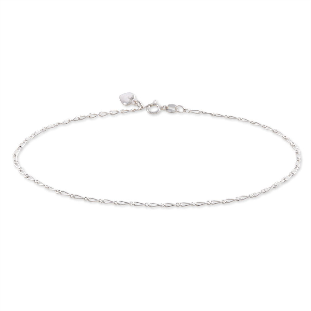 Chaîne De Cheville Ylliana Argent Blanc - Chaînes de cheville Femme | Histoire d’Or