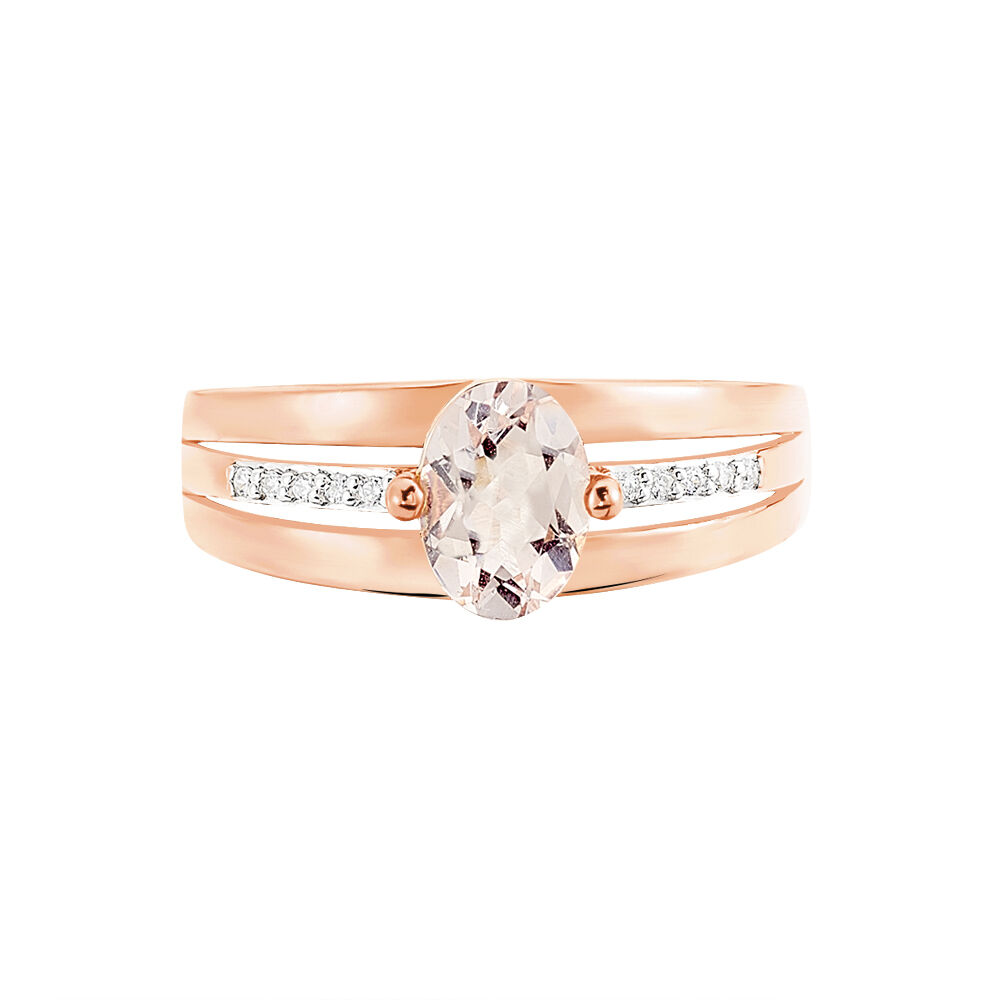 Bague morganite or rose outlet