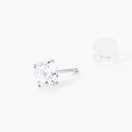 Boucles D'oreilles Puces Or Blanc Katherina Oxyde De Zirconium - Clous d'oreilles Femme | Histoire d&rsquo;Or