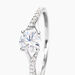 Bague Evita Or Blanc Oxyde De Zirconium - Bagues solitaires Femme | Histoire d’Or
