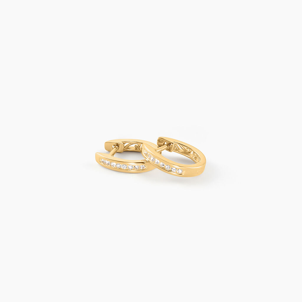 Créoles Or Jaune Aaren Diamants - Boucles d'oreilles créoles Femme | Histoire d’Or