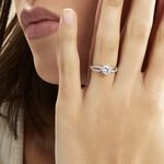 Bague Solitaire Essie Argent Blanc Oxyde De Zirconium - Bagues solitaires Femme | Histoire d&rsquo;Or