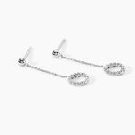 Boucles D'oreilles Pendantes Peytone Argent Blanc - Boucles d'oreilles fantaisie Femme | Histoire d&rsquo;Or