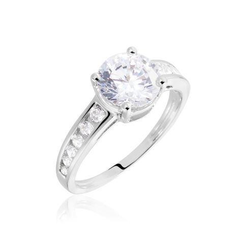 Bague Tatjana Or Blanc Oxyde De Zirconium - Bagues solitaires Femme | Histoire d’Or