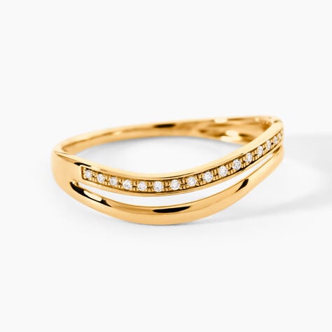 Bague Senga Or Jaune Diamant - Bagues avec pierre  | Histoire d&rsquo;Or
