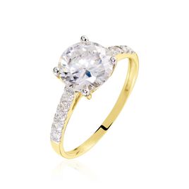 Solitaire Terese Or Jaune Oxyde De Zirconium - Bagues solitaires Femme | Histoire d’Or