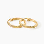 Cr&eacute;oles Clematis Argent Dor&eacute; A L'Or 750/1000 - Boucles d'oreilles cr&eacute;oles Femme | Histoire d&rsquo;Or