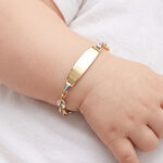 Bracelet Identit&eacute; Evin Maille Grain De Cafe Or Bicolore - Bracelets Communion Enfant | Histoire d&rsquo;Or