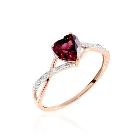 Bague Clothilde Or Rose Rhodolite Et Oxyde - Bagues solitaires Femme | Histoire d’Or