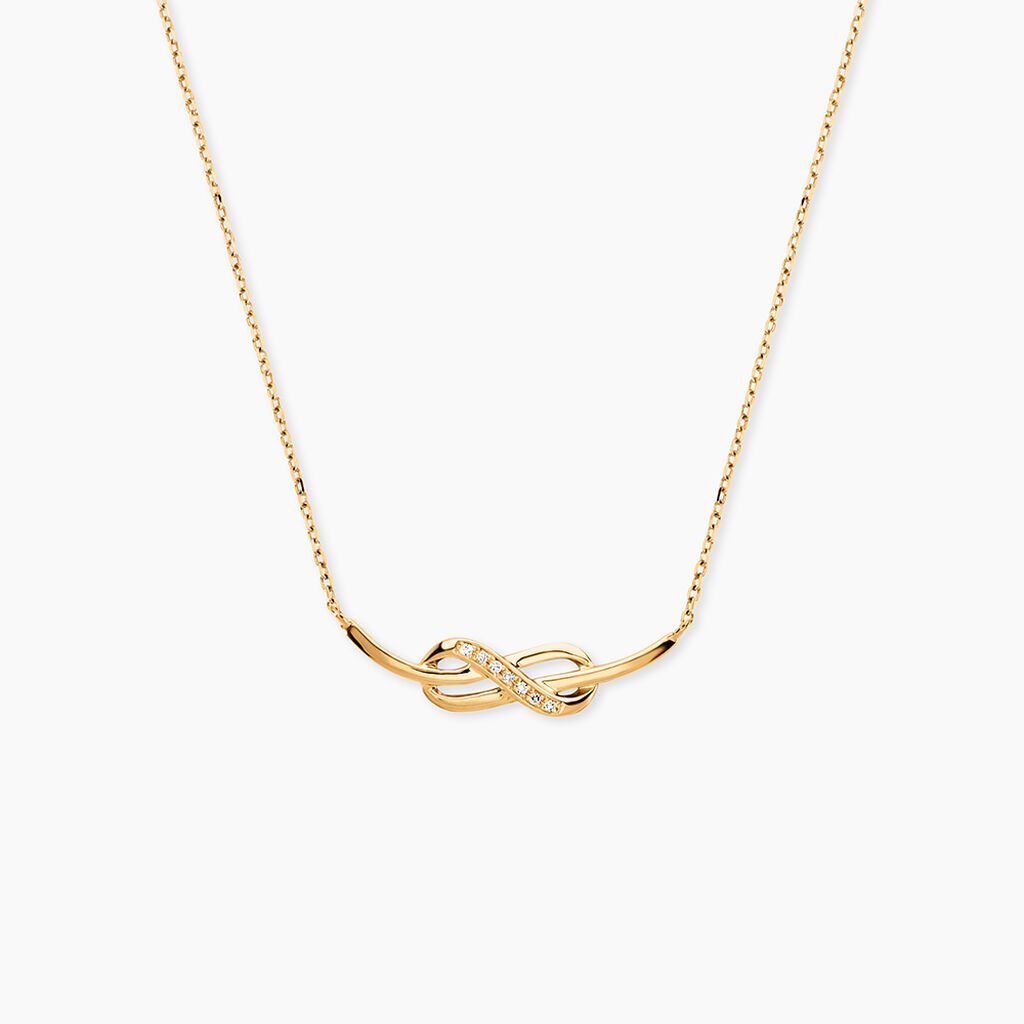 Collier Rabindra Or Jaune Diamant - Colliers Femme | Histoire d&rsquo;Or