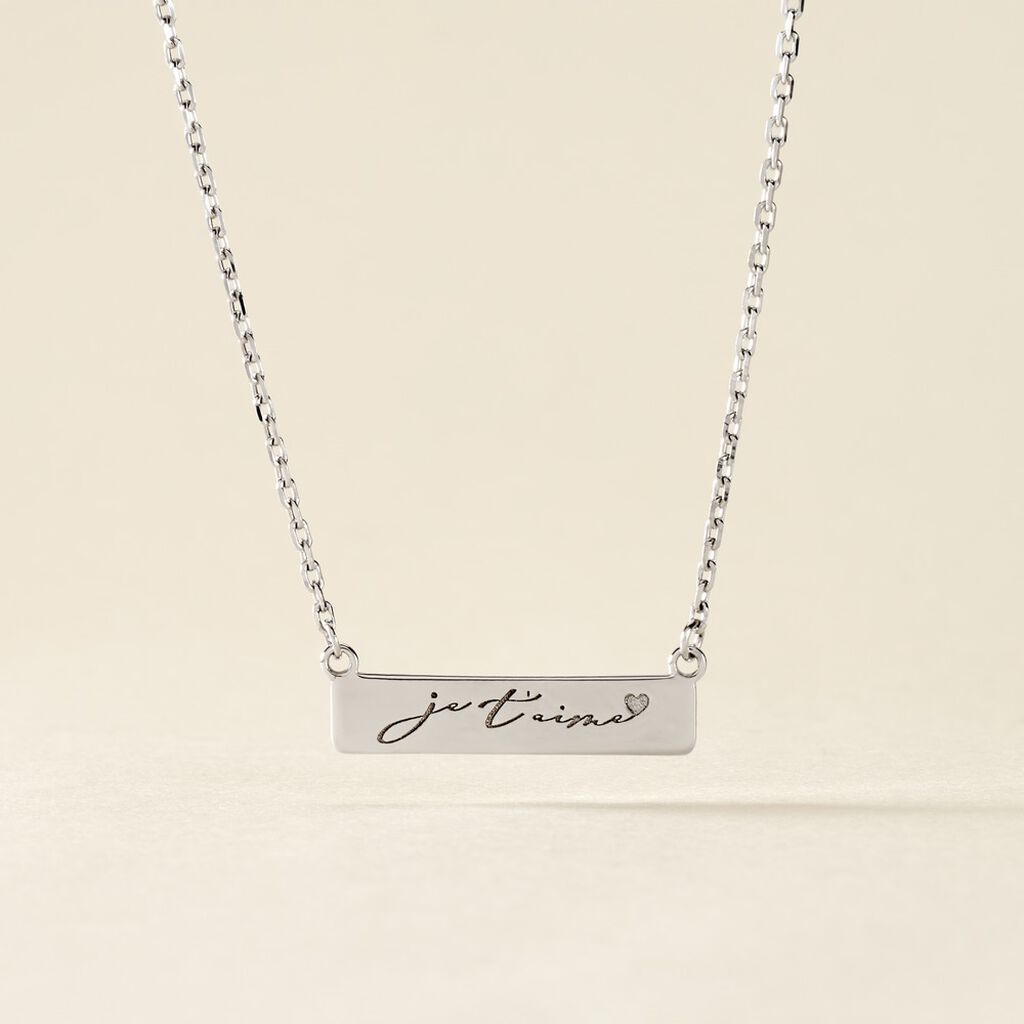 Collier Lorayne Argent Blanc - F&ecirc;te des m&egrave;res Femme | Histoire d&rsquo;Or