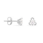 Boucles D'oreilles Puces Charlyne Argent Blanc Oxyde De Zirconium - Boucles d'oreilles fantaisie Femme | Histoire d&rsquo;Or