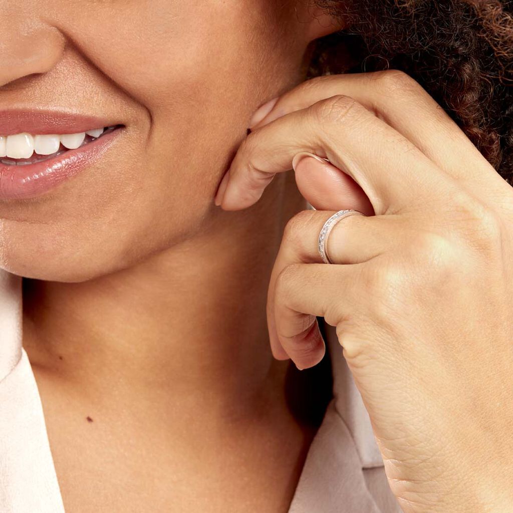 Alliance Rhea Or Blanc Diamant - Alliances Femme | Histoire d’Or