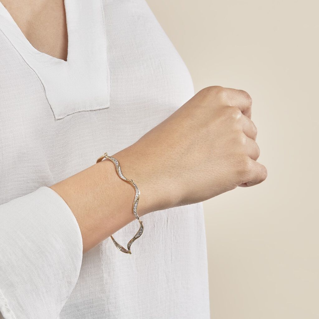 Bracelet Caralia Plaqué Or Jaune Oxyde De Zirconium - Bracelets Femme | Histoire d’Or