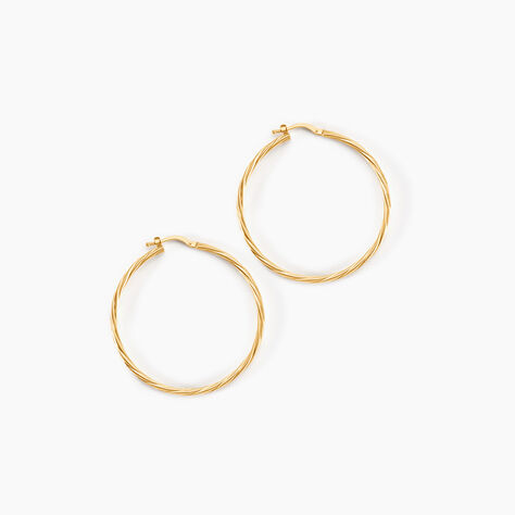 Créoles Youri Or Jaune - Boucles d'oreilles créoles Femme | Histoire d’Or