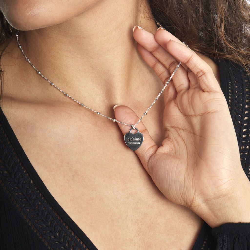 Collier Argent Blanc Laurentin - Colliers fantaisie Femme | Histoire d’Or