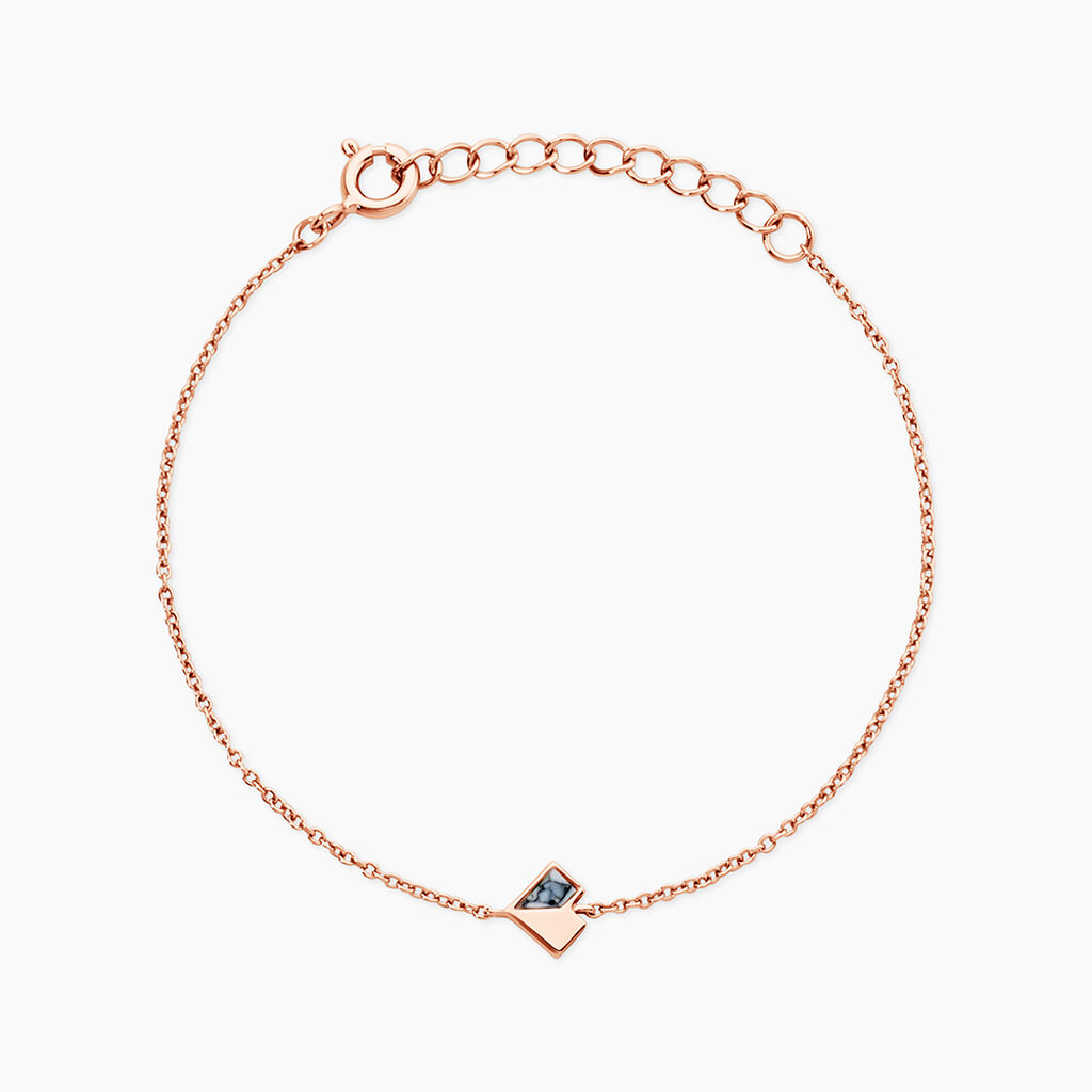 Bracelet Rossana Argent Rose Pierre De Synthese - Bracelets Femme | Histoire d&rsquo;Or