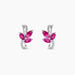 Boucles D'oreilles Puces Angie Or Blanc Diamant Et Rubis - Clous d'oreilles Femme | Histoire d’Or