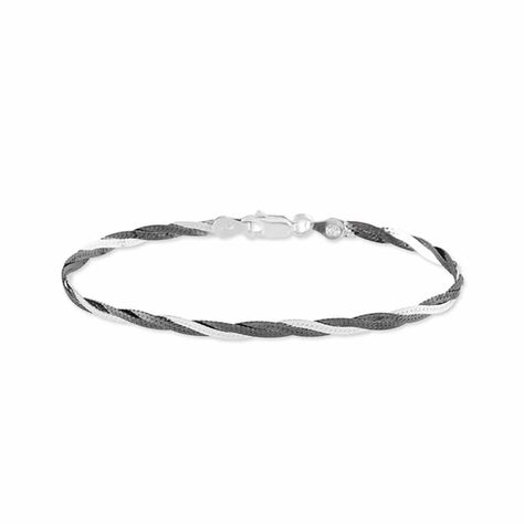 Bracelet Ehud Argent Bicolore - Bracelets chaîne Femme | Histoire d’Or