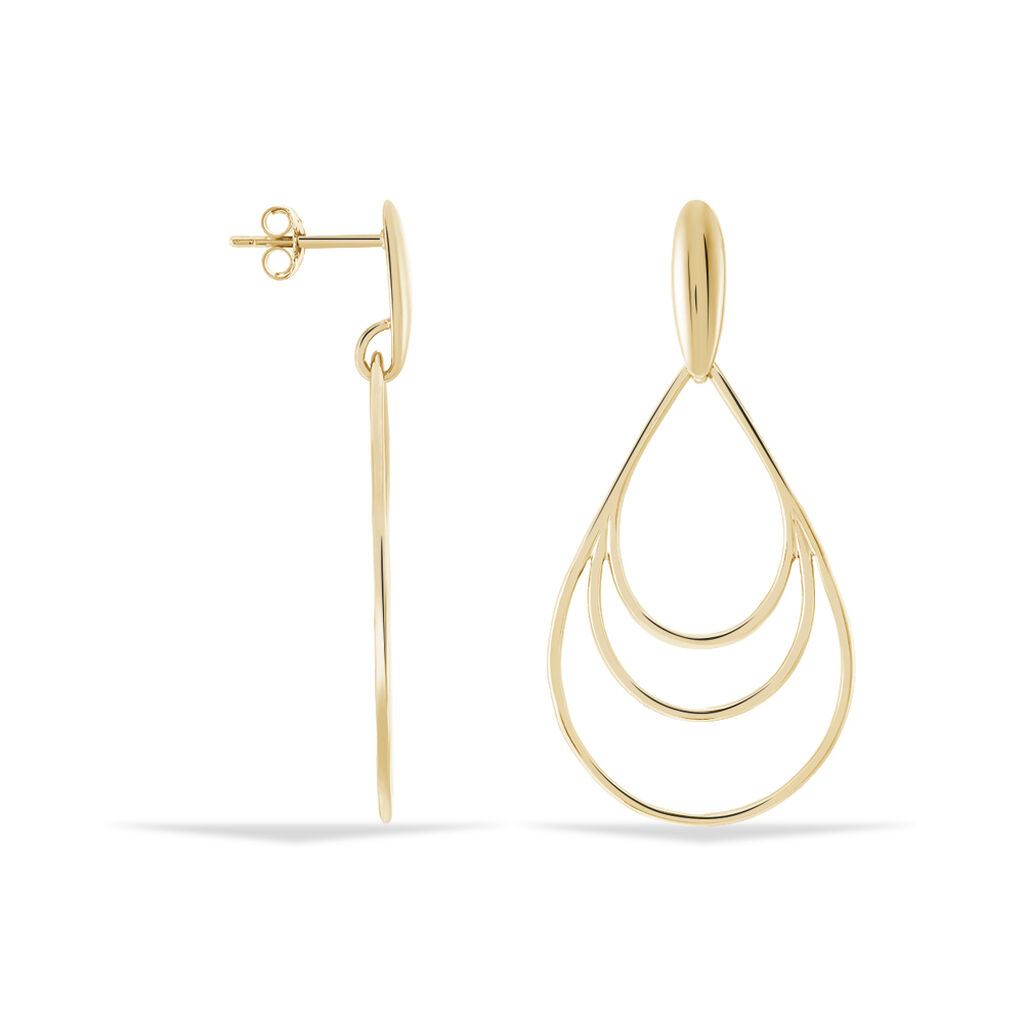 Boucles D'oreilles Pendantes Jenyfer Plaqué Or Jaune - Boucles d'oreilles fantaisie Femme | Histoire d’Or