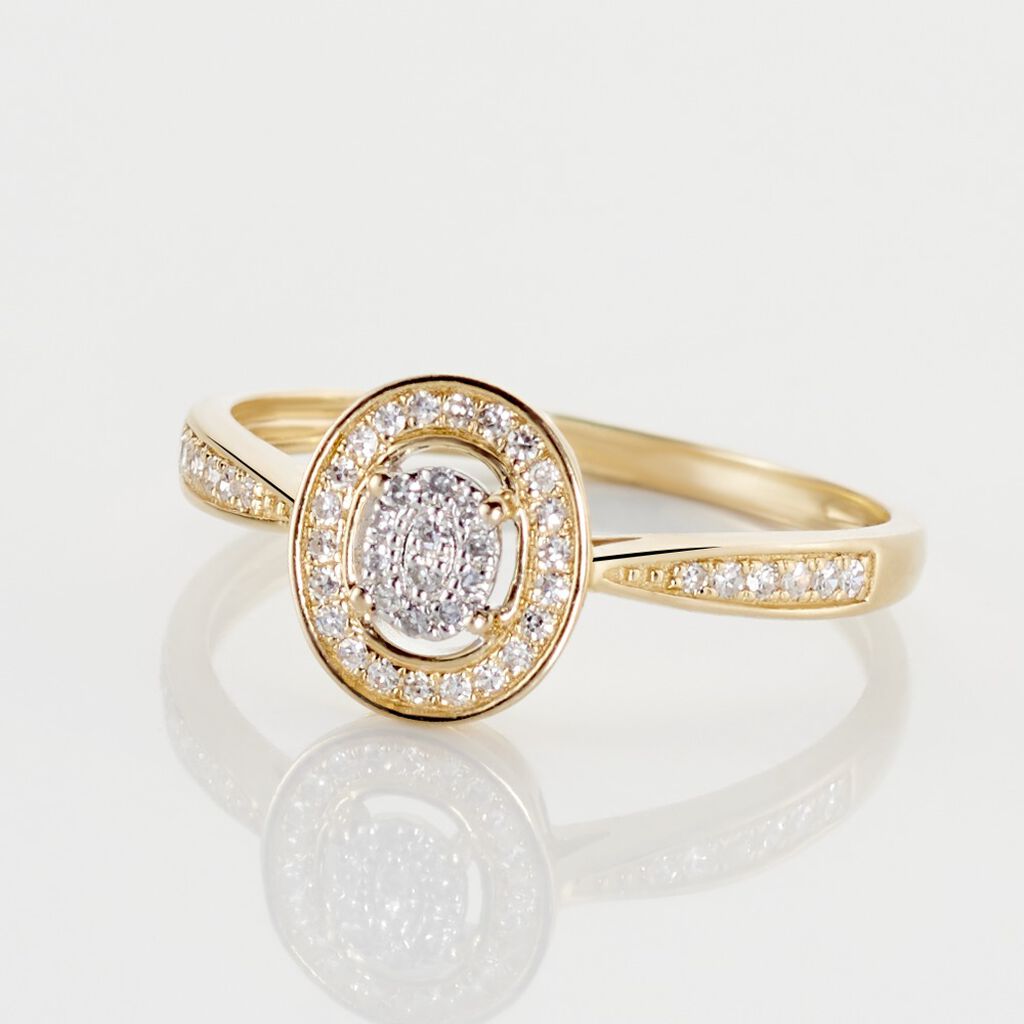 Bague Manora Or Jaune Diamant - Bagues avec pierre Femme | Histoire d’Or