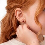 Boucles D'oreilles Puces Lea Coccinelle Or Jaune - Clous d'oreilles Enfant | Histoire d&rsquo;Or