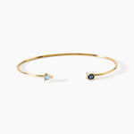Bracelet Jonc Kala Argent Dor&eacute; A L'Or 750/1000 Topaze - Bracelets Pierre Femme | Histoire d&rsquo;Or
