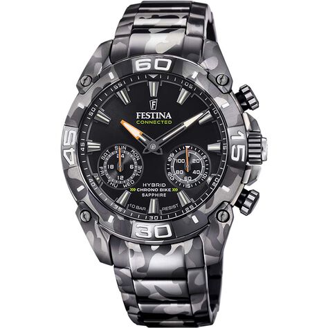 Coffret Montre Festina Chronobike Connectee Hybride Noir - Fête des pères Homme | Histoire d’Or