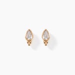 Boucles D'oreilles Puces Marika Plaqu&eacute; Or Dor&eacute; Oxyde De Zirconium - Boucles d'oreilles fantaisie Femme | Histoire d&rsquo;Or