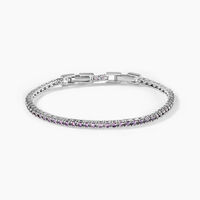 Bracelet Rio Tennis Argent Blanc Oxyde De Zirconium