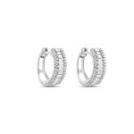 Cr&eacute;oles Or Blanc Collection 1986 Diamants - Boucles d'oreilles cr&eacute;oles Femme | Histoire d&rsquo;Or