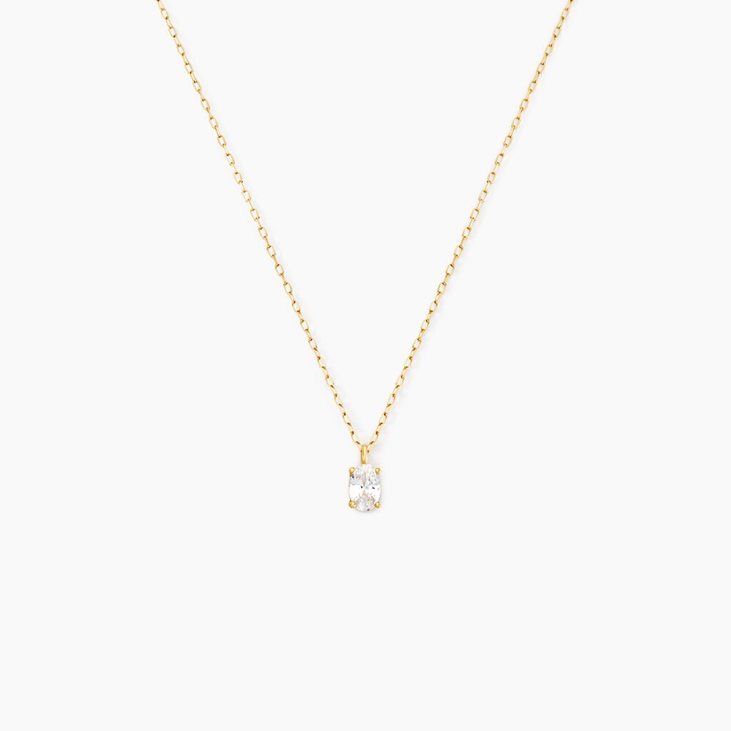 Collier Husam Or Jaune Oxyde De Zirconium - Colliers Femme | Histoire d’Or