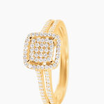 Bague 1986 Or Jaune Diamant - Bagues avec pierre Femme | Histoire d&rsquo;Or