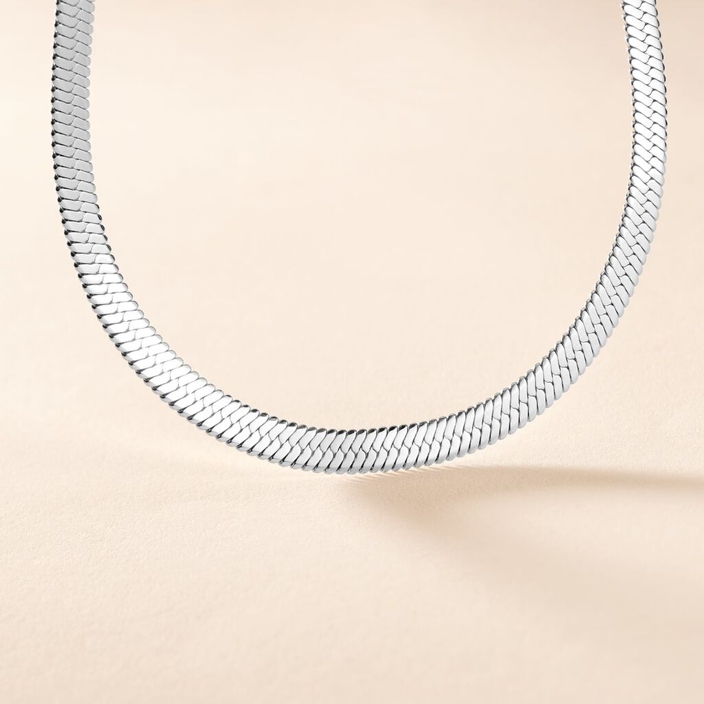 Collier Hera Melitta Acier Blanc - Chaines Femme | Histoire d&rsquo;Or