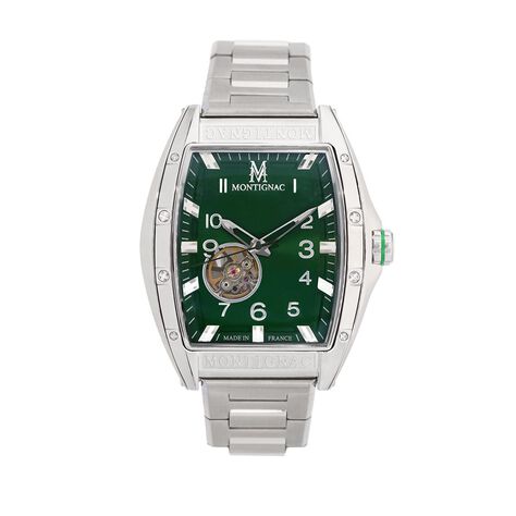 Montre Montignac Tonneau Automatique Vert - Montres Homme | Histoire d&rsquo;Or