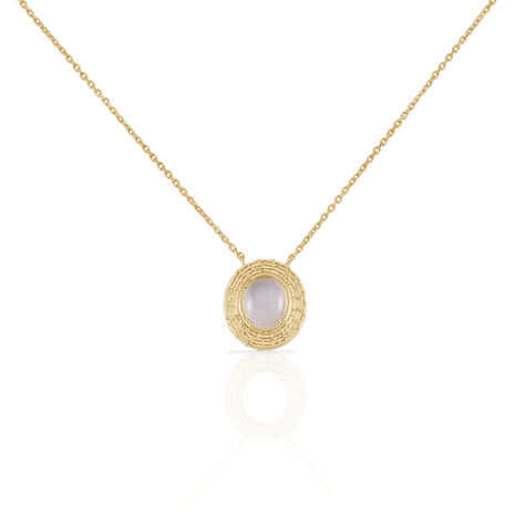 Collier Linna Plaqu&eacute; Or Jaune Pierre De Lune - Colliers Femme | Histoire d&rsquo;Or