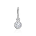 Cr&eacute;ole Unitaire Ancelin Rondes Argent Blanc Oxyde De Zirconium - Boucles d'oreilles cr&eacute;oles Femme | Histoire d&rsquo;Or