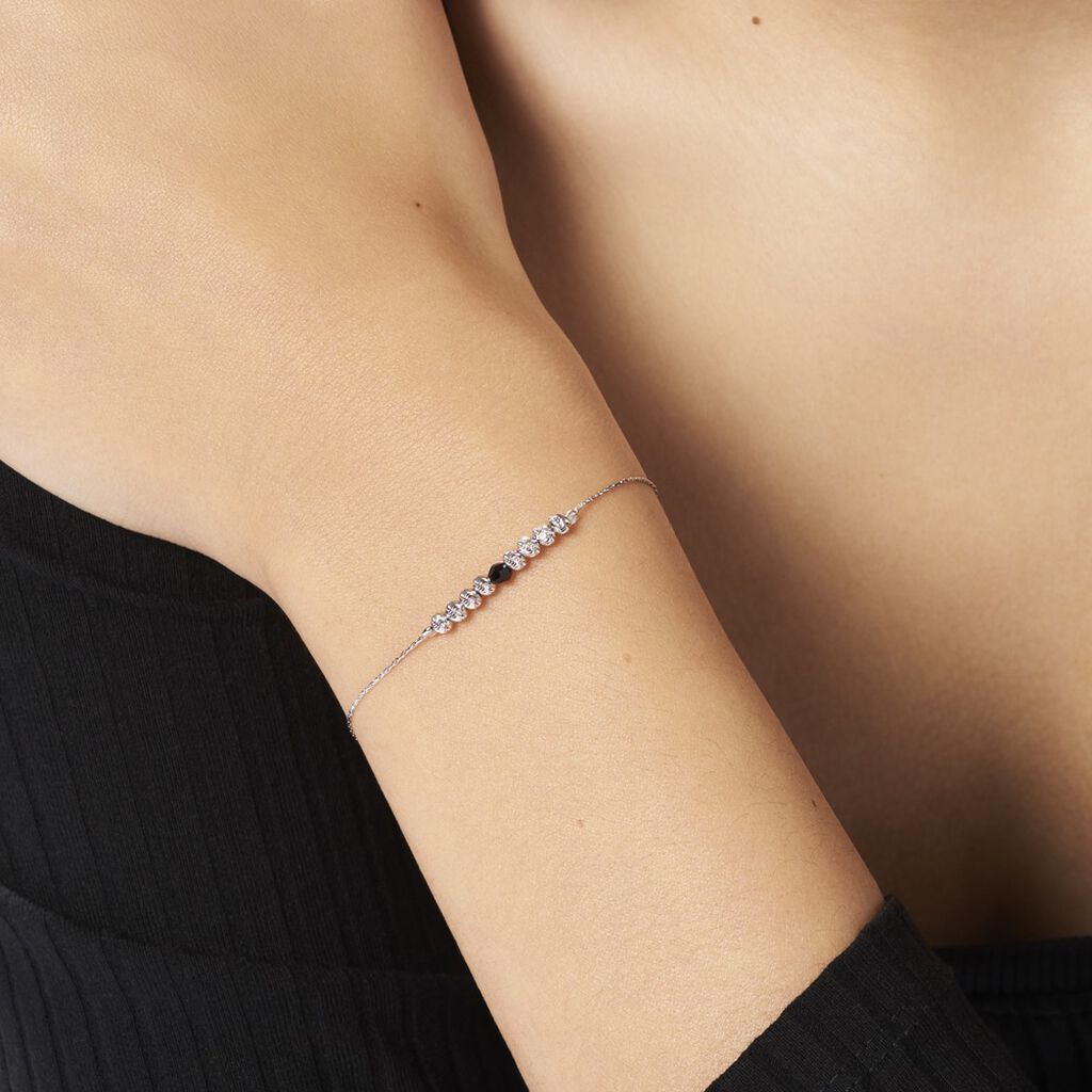 Bracelet Cyprielle Argent Blanc Pierre De Synthese - Bracelets Femme | Histoire d’Or
