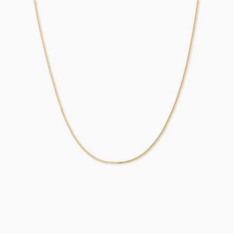 Chaine Iris Maille Gourmette Argent Dor&eacute; A L'Or 750/1000 - Chaines Unisex | Histoire d&rsquo;Or