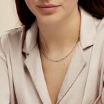 Cha&icirc;ne Vivian Argent Blanc - Chaines Femme | Histoire d&rsquo;Or