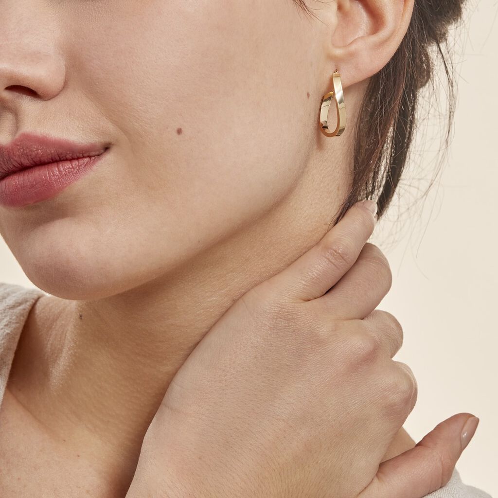 Créoles Silla Or Jaune - Boucles d'oreilles créoles Femme | Histoire d’Or