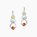 Boucles D'oreilles Pendantes Agneta Argent Blanc Ambre - Boucles d'oreilles fantaisie Femme | Histoire d&rsquo;Or