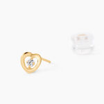 Boucles D'oreilles Puces Dolly Or Jaune Oxyde De Zirconium - Clous d'oreilles Famille | Histoire d&rsquo;Or