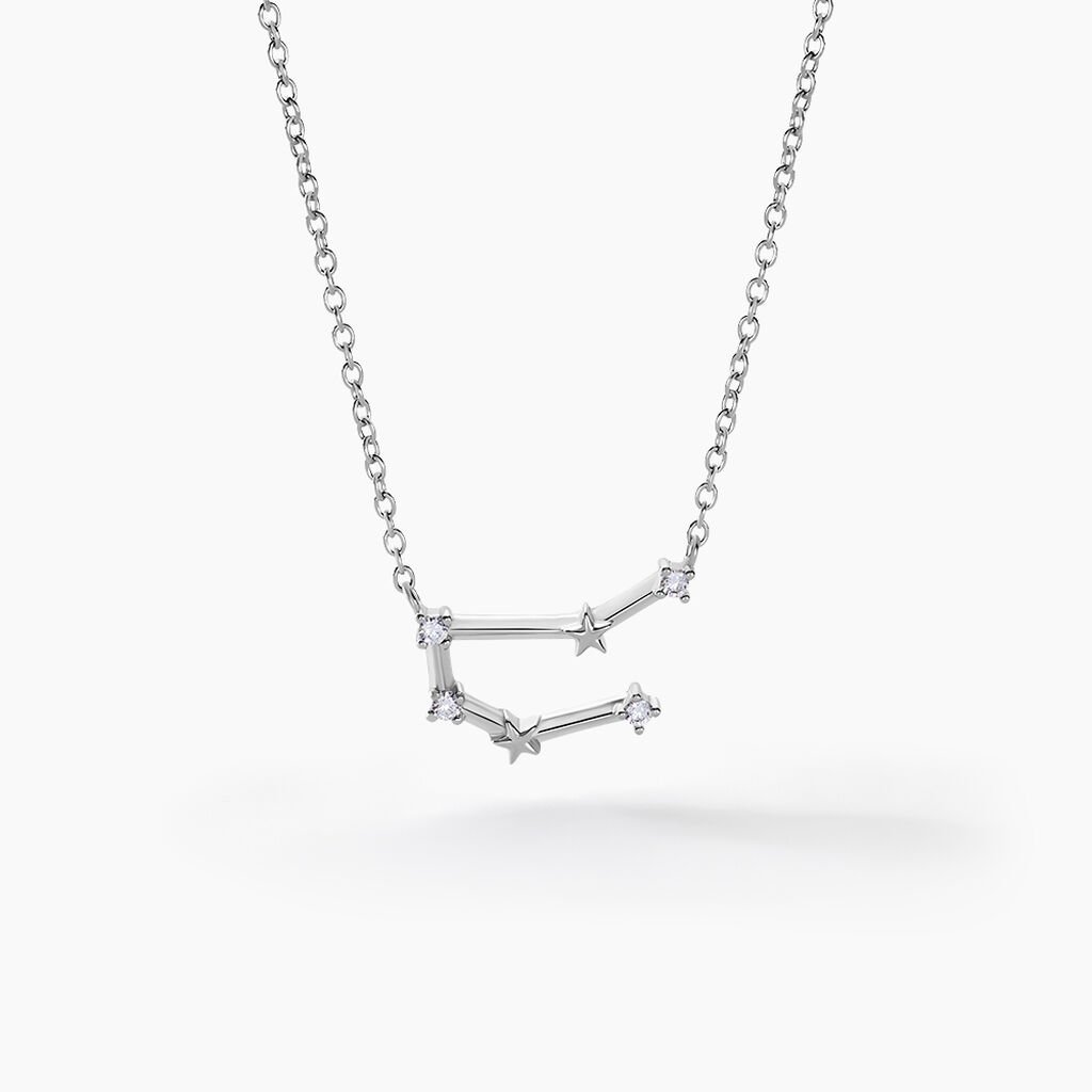 Collier Vega Argent Blanc Oxyde De Zirconium - Colliers Zodiaque Femme | Histoire d&rsquo;Or