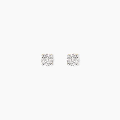 Boucles D'oreilles Puces Artemis Or Jaune Diamants - Clous d'oreilles Femme | Histoire d’Or