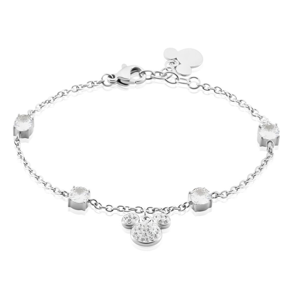 Bracelet Disney Acier Blanc Oxyde - Bracelets fantaisie Femme | Histoire d’Or